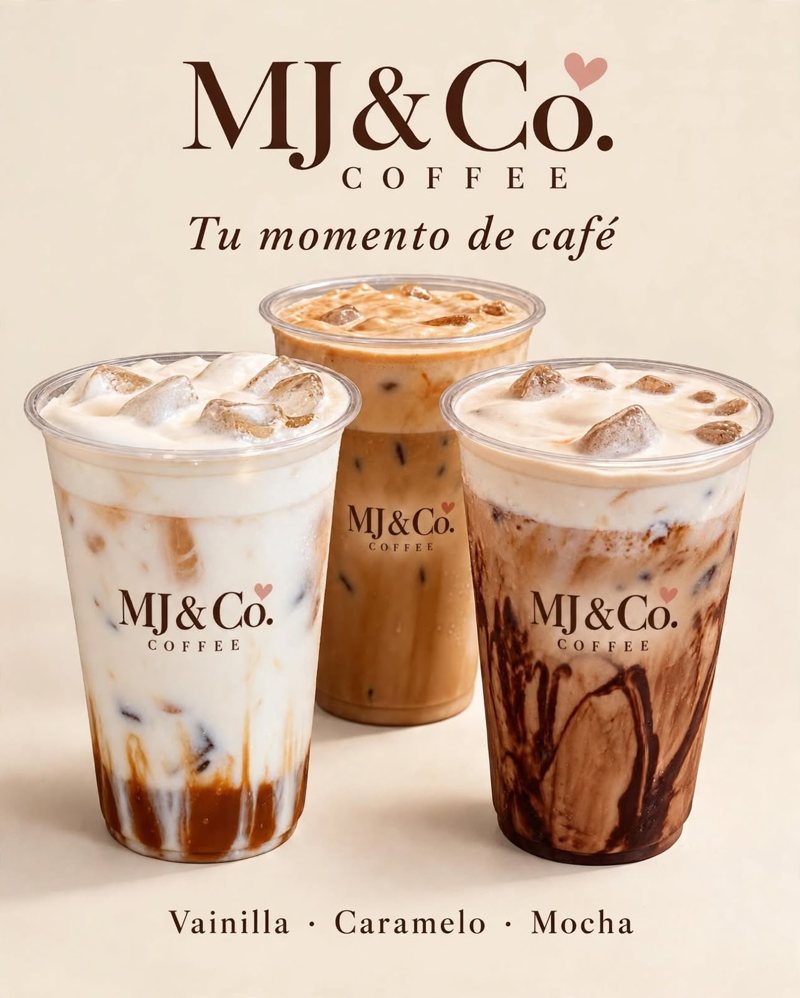 Vainilla, caramelo y mocha de MJ & Co. Coffee